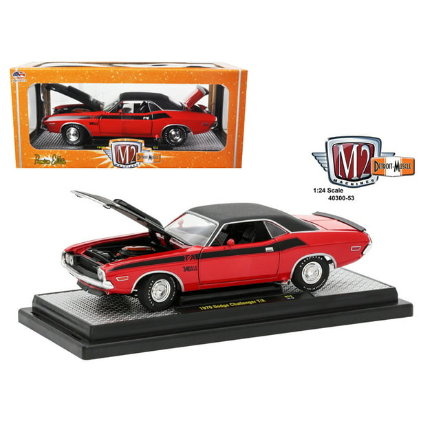 New  Welly Red 1970 Dodge Challenger T/A 6 Pack  Approximately 1/43 Scale
